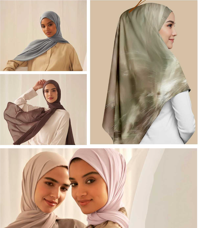 Finished scarves and variations